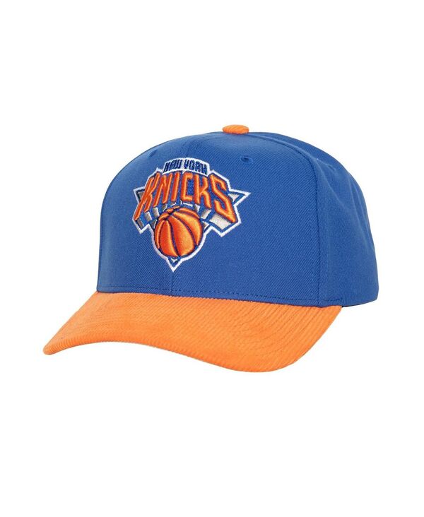 ミッチェル＆ネス 【送料無料】 ミッチェル&ネス メンズ 帽子 アクセサリー Men's Blue Distressed New York Knicks Corduroy Pro Crown Adjustable Hat Blue