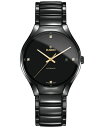 yz h Y rv ANZT[ Unisex Swiss Automatic True Black Diamond Accent Ceramic Bracelet Watch 40mm R27056712 No Color