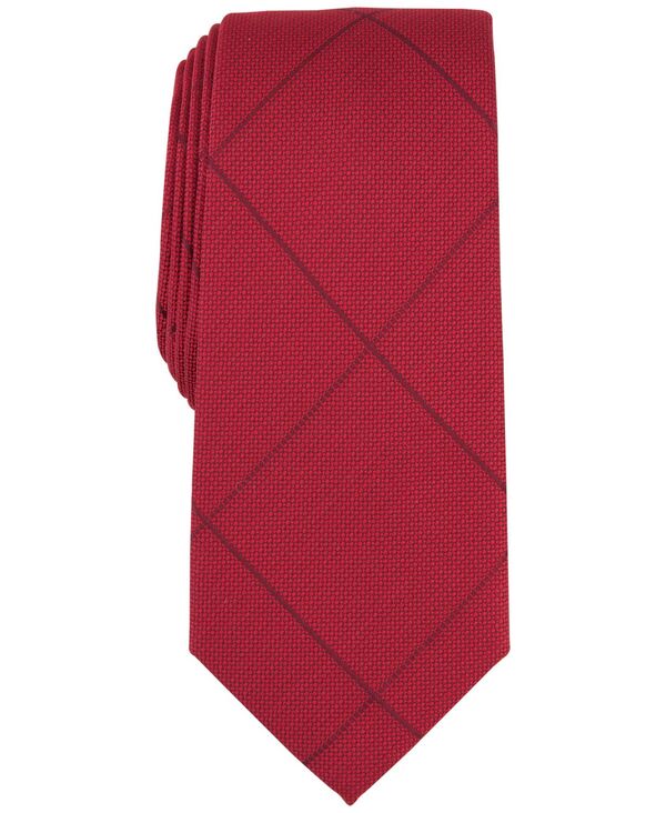 yz At@j Y lN^C ANZT[ Men's Amber Grid Tie Red