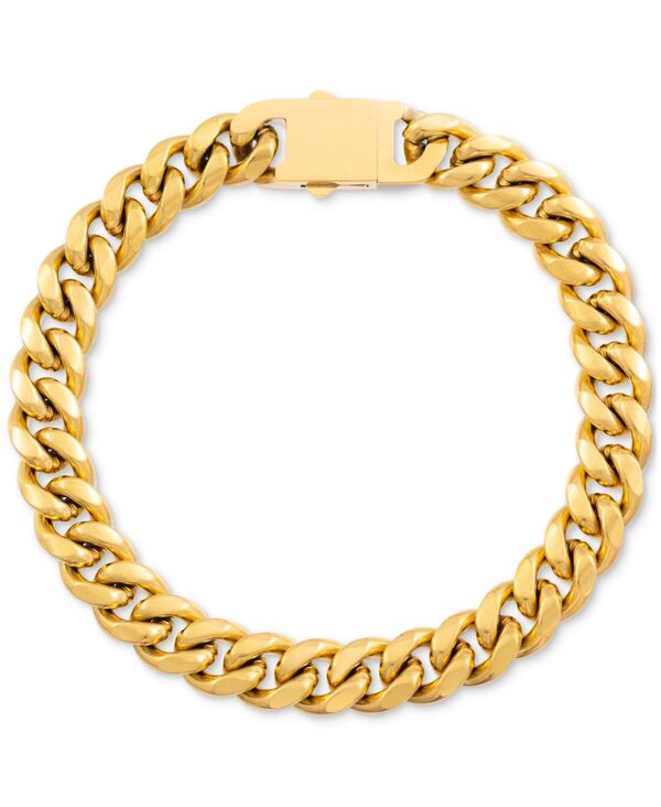 yz V AC X~X Y uXbgEoOEANbg ANZT[ Men's Heavy Curb Link Chain Bracelet Gold-Tone