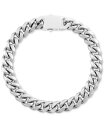 【送料無料】 シモン アイ スミス メンズ ブレスレット・バングル・アンクレット アクセサリー Men's Heavy Curb Link Chain Bracelet Steel(4)