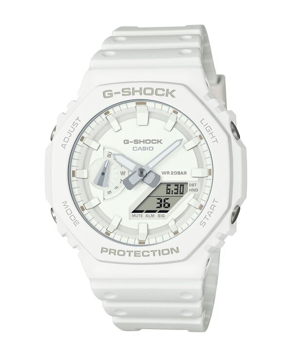 【送料無料】 ジーショック メンズ 腕時計 アクセサリー Men s Analog Digital White Resin Watch 45.4mm GA2100-7A7 White