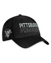 【送料無料】 ファナティクス メンズ 帽子 アクセサリー Men's Black Pittsburgh Penguins Authentic Pro Road Flex Hat Black