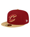 【送料無料】 ニューエラ メンズ 帽子 アクセサリー Men's Wine Gold Cleveland Cavaliers 2-Tone 59FIFTY Fi...
