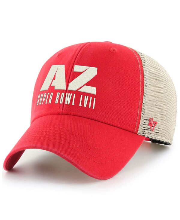 【送料無料】 47ブランド メンズ 帽子 アクセサリー Men's Red Natural Super Bowl LVII Flagship Wash MVP Snapback Hat Red Natural