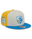 【送料無料】 ニューエラ メンズ 帽子 アクセサリー Men 039 s Cream Powder Blue Los Angeles Chargers 2023 Sideline Historic 9FIFTY Snapback Hat Cream Powder Blue