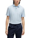 ヒューゴ・ボス ポロシャツ メンズ 【送料無料】 ヒューゴボス メンズ ポロシャツ トップス Men's Regular-Fit Polo Shirt Light Pastel Blue