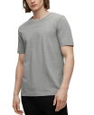  ヒューゴボス メンズ Tシャツ トップス Men's Double Collar Slim-Fit T-shirt Silver