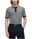 ヒューゴ・ボス ポロシャツ メンズ 【送料無料】 ヒューゴボス メンズ ポロシャツ トップス Men's Regular-Fit Two-Tone Polo Shirt Dark Blue