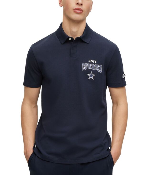 ヒューゴ・ボス ポロシャツ メンズ 【送料無料】 ヒューゴボス メンズ ポロシャツ トップス BOSS by Hugo Boss x NFL Men's Polo Shirt Collection Dallas Cowboys - Navy