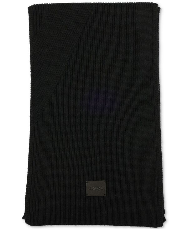 カルバンクライン 【送料無料】 カルバンクライン メンズ マフラー・ストール・スカーフ アクセサリー Men's Side Transfer Cuff Scarf Black