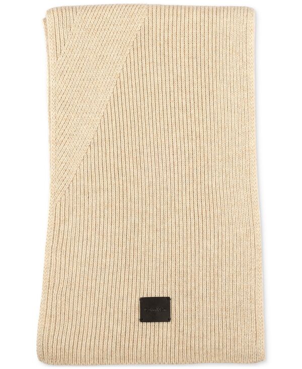 カルバンクライン 【送料無料】 カルバンクライン メンズ マフラー・ストール・スカーフ アクセサリー Men's Side Transfer Cuff Scarf Unbleached Heather