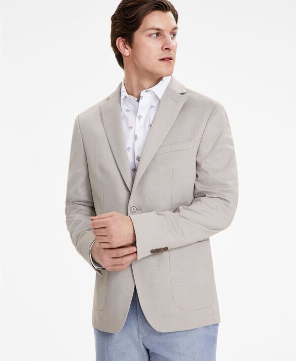 楽天ReVida 楽天市場店【送料無料】 バースリー メンズ ジャケット・ブルゾン アウター Men's Slim-Fit Knit Sport Coat Beige