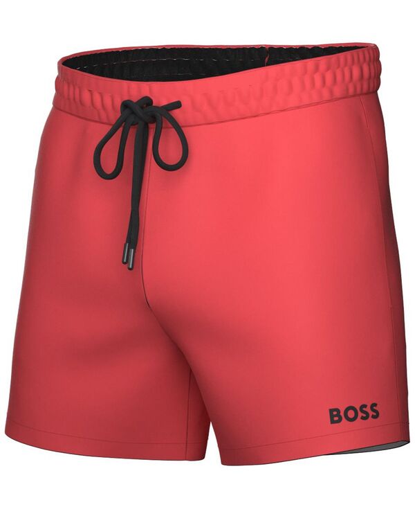 【送料無料】 ヒューゴボス メンズ ハーフパンツ・ショーツ 水着 BOSS by Men's Lee Drawstring 5.3" Swim Trunks Medium Red