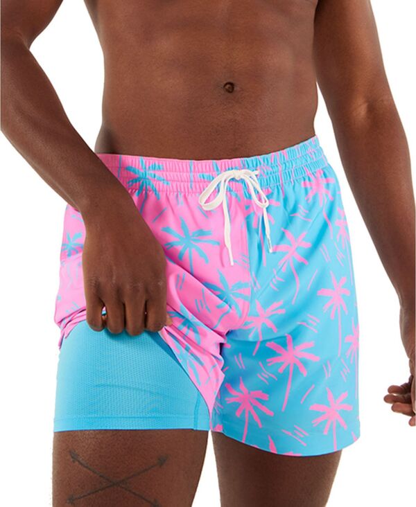 【送料無料】 チャビーズ メンズ ハーフパンツ・ショーツ 水着 Men's The Prince Of Prints Quick-Dry 5-1/2" Swim Trunks with Boxer Brief Liner Bright Blue