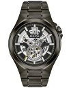 yz uo Y rv ANZT[ Men's Automatic Gunmetal Stainless Steel Bracelet Watch 46mm 98A179 No Color