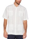 【送料無料】 キューバベラ メンズ シャツ トップス Short-Sleeve Embroidered Guayabera Shirt Brilliant Wh...