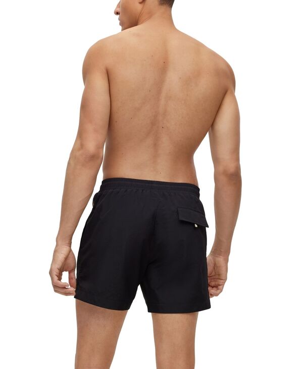 【送料無料】 ヒューゴボス メンズ ハーフパンツ・ショーツ 水着 Men's Metallic Logo Quick-Drying Swim Shorts Black