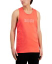 【送料無料】 ヒューゴボス メンズ タンクトップ トップス Men's Beach Logo Tank Top Medium Red