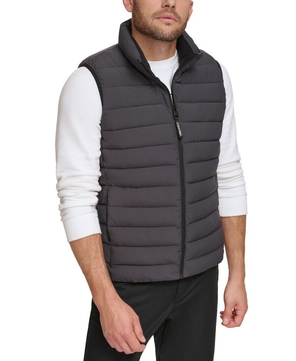 【送料無料】 カルバンクライン メンズ ベスト ダウンベスト アウター Men 039 s Stretch Puffer Vest Iron