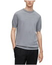  ヒューゴボス メンズ ニット・セーター アウター Men's Short-Sleeved Sweater Silver