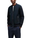 ヒューゴ・ボス コート メンズ 【送料無料】 ヒューゴボス メンズ ジャケット・ブルゾン アウター Men's Porsche Embroidered Logo Bomber Jacket Dark Blue