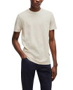 【送料無料】 ヒューゴボス メンズ Tシャツ トップス Men 039 s Porsche Check Jacquard T-shirt Open White