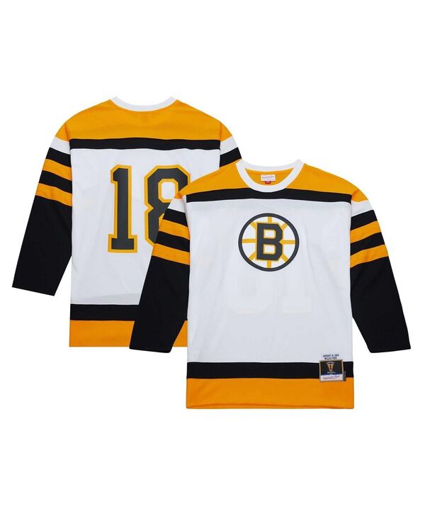 ̵ ߥå&ͥ   ȥåץ Men's Willie O'Ree White Boston Bruins 1958 Blue Line Player Jersey White