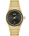 yz {X Y rv ANZT[ Men's Candor Gold Ion Plated Stainless Steel Bracelet Watch 41mm Gold