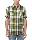 ルイヴィトン 【送料無料】 バッファロー・デイビッド・ビトン メンズ シャツ トップス Men's Sachino Relaxed Fit Short Sleeve Button-Front Plaid Shirt Sphagnum