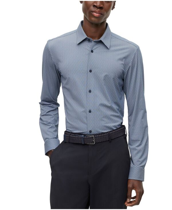 ̵ ҥ塼ܥ   ȥåץ Men's Structured Performance Slim-Fit Shirt Navy