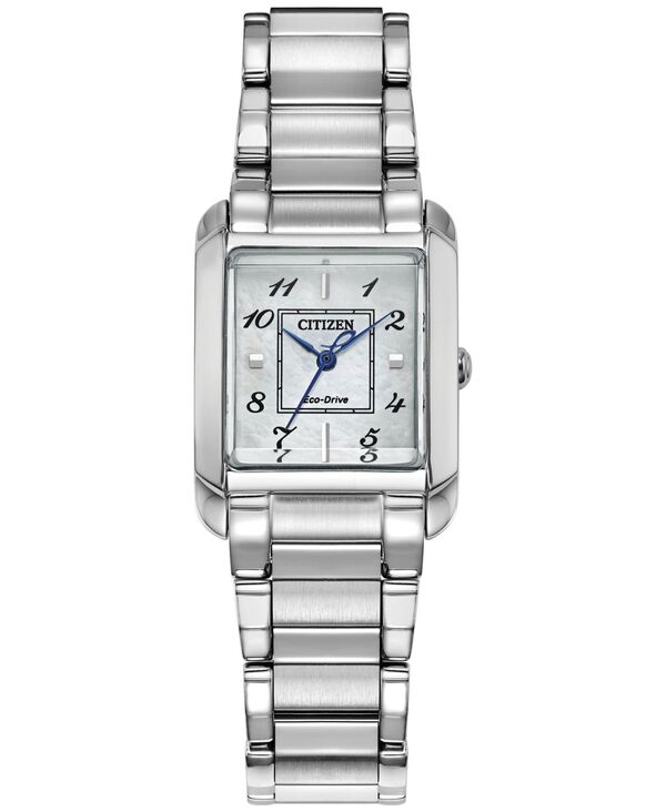 【送料無料】 シチズン レディース 腕時計 アクセサリー Eco-Drive Women's Bianca Stainless Steel Bracelet Watch 28mm Silver-tone