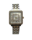 yz IrAvbg fB[X rv ANZT[ Two Tone Small Square and Rhinestones Metal Band Women Watch Open Miscellaneous