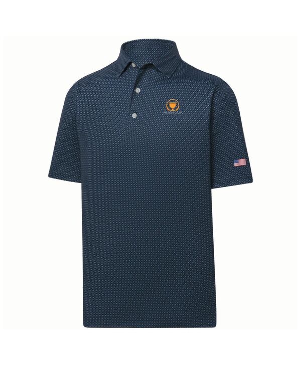 ̵ եåȥ祤  ݥ ȥåץ Men's Navy 2024 Presidents Cup Team USA Geo Print Polo Navy