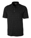 【送料無料】 カッターアンドバック メンズ ポロシャツ トップス Advantage Tri-Blend Space Dye Men's Big and Tall Polo Shirt Dark Black(4)