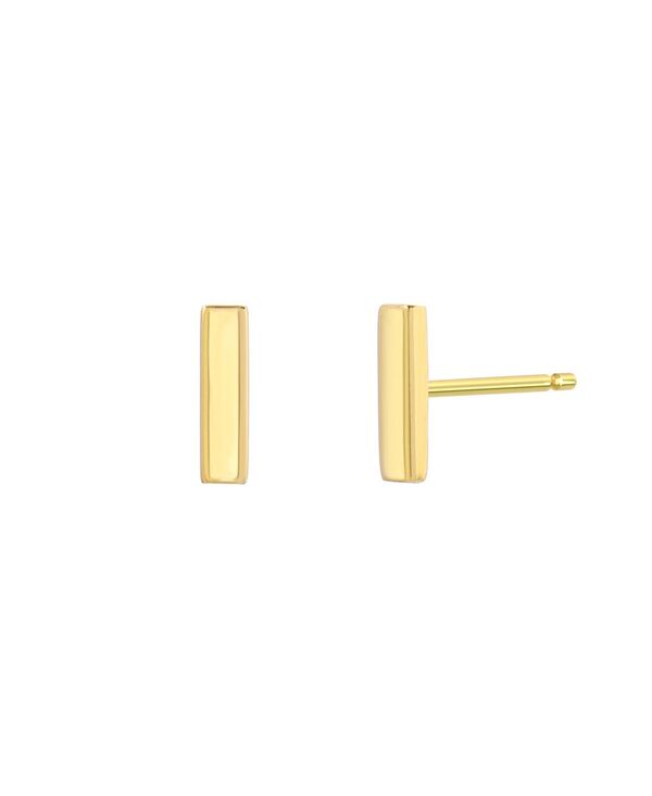 ̵  ǥ ԥ ꡼ Gold Bar 14K Yellow Gold Stud Earrings Gold