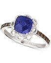 【送料無料】 ル ヴァン レディース リング アクセサリー Blueberry Tanzanite (1-1/3 ct. t.w.) & Diamond (1/6 ct. t.w.) Flower Rin..