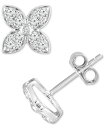 yz tH[Go[ OE _CY fB[X sAXECO ANZT[ Lab-Created Diamond Flower Stud Earrings (1/2 ct. t.w.) in Sterling Silver Sterling Silver