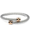 【送料無料】 シャリオール レディース ブレスレット・バングル・アンクレット アクセサリー Capped Bypass Bracelet in Stainless Steel Rose Gold