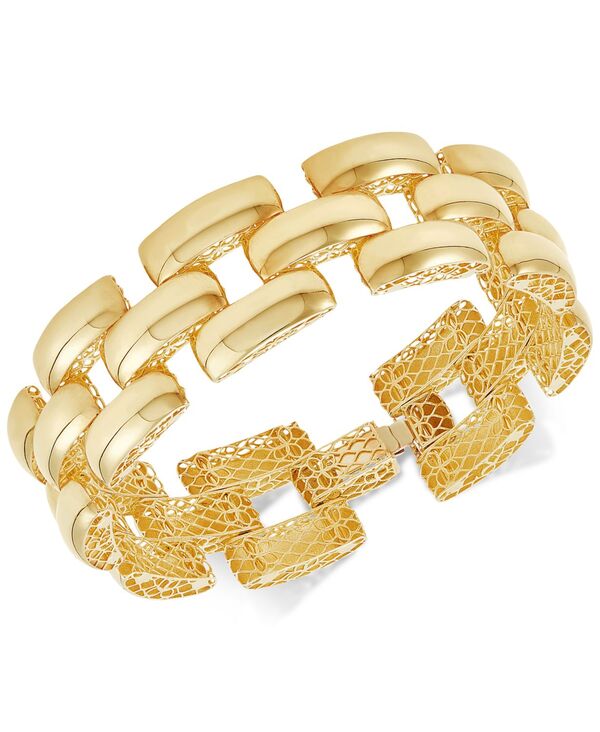 yz C^A S[h fB[X uXbgEoOEANbg ANZT[ Stampato Panther Link Bracelet in 14k Gold Gold