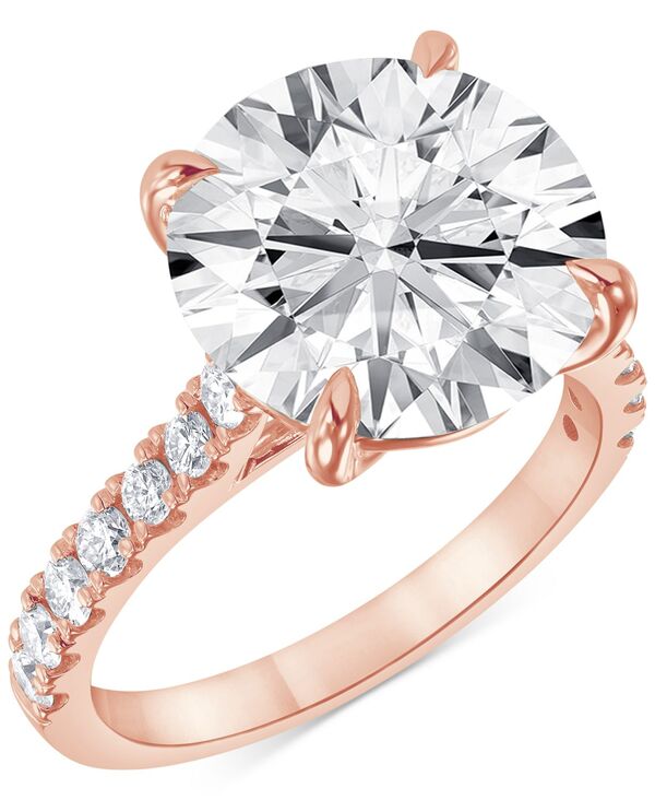 ̵ Хå꡼ߥ奫 ǥ  ꡼ Certified Lab Grown Diamond Solitaire Plus Engagement Ring (7-1/2 ct. t.w.) in 14k Gold Rose Gold