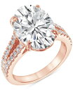 【送料無料】 バッジェリーミシュカ レディース リング アクセサリー Certified Lab Grown Diamond Oval Solitaire Plus Engagement Ring (7-1/2 ct. t.w.) in 14k Gold Rose Gold