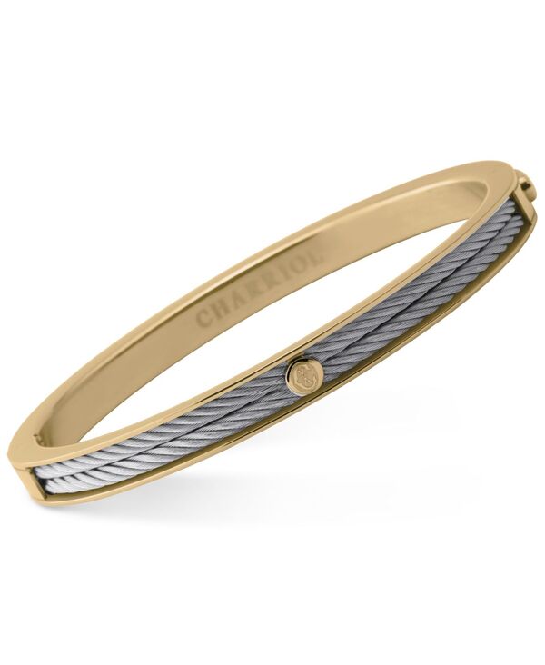 シャリオール レディース ブレスレット・バングル・アンクレット アクセサリー Women s Forever Two-Tone PVD Stainless Steel Cable Bangle Bracelet Two-Tone