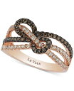 【送料無料】 ル ヴァン レディース リング アクセサリー Chocolatier® Gladiator Knots Diamond Statement Ring (5/8 ct. t.w.) in 14k Rose Gold Rose Gold