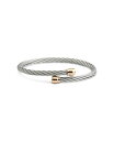 【送料無料】 シャリオール レディース ブレスレット・バングル・アンクレット アクセサリー Two-Tone Cable Bypass Bangle Bracelet in PVD Stainless Steel & Rose Gold-Tone Stainless Steel/Rose Gold