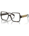 【送料無料】 ヴェルサーチ レディース サングラス・アイウェア アクセサリー Women's Square Eyeglasses VE3337 55 Havan...