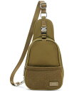 yz JoNC fB[X {fBobOEEGXg|[` obO Jessie Nylon Front Buckle Sling with Mesh Pocket Olive Branch