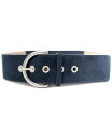 【送料無料】 スタイルアンドコー レディース ベルト アクセサリー Women's Faux-Suede Stretch Belt Navy