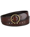 リーバイス 【送料無料】 リーバイス レディース ベルト アクセサリー Women's Adjustable Laser Cut Leather Belt Brown