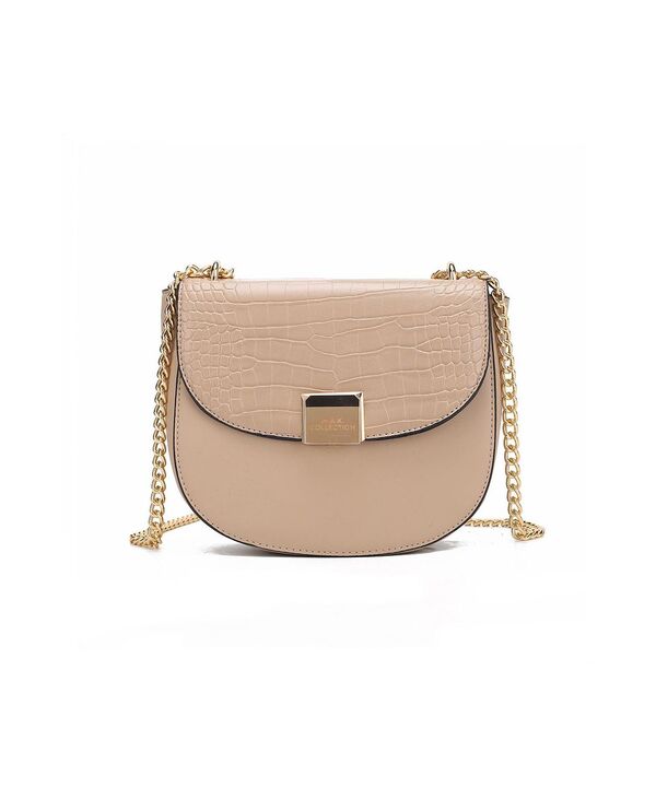 ブルックリン 【送料無料】 MKFコレクション レディース ショルダーバッグ バッグ Brooklyn Crocodile Embossed Women's Shoulder Bag by Mia K Taupe